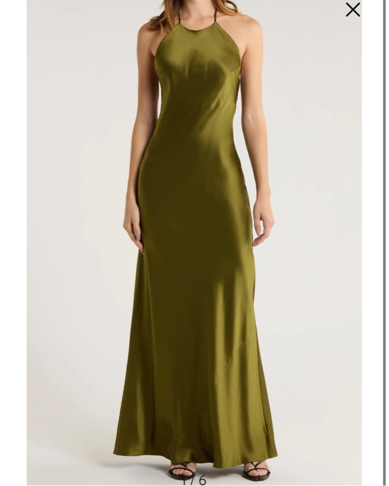Reformation Jeany Silk Halter Dress - Image 1