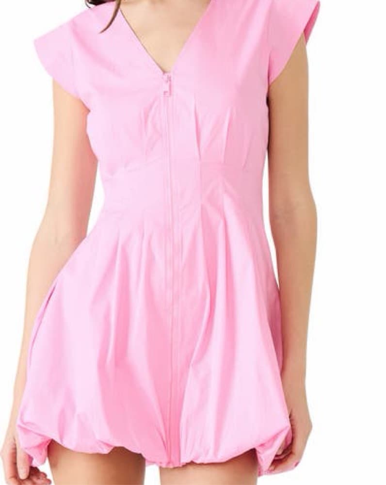 Vibrant Pink Flare Dress - Image 1