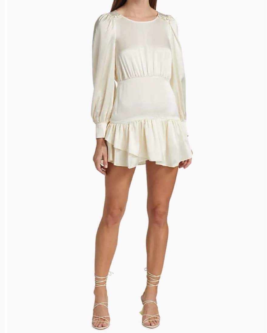 LoveShackFancy Teyana Silk Minidress - Image 2