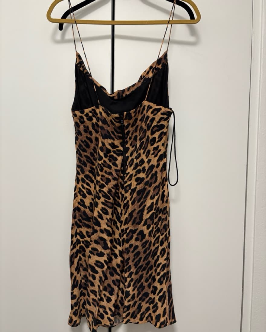 Alice And Olivia Cowl Neck Mini Cheetah - Image 4