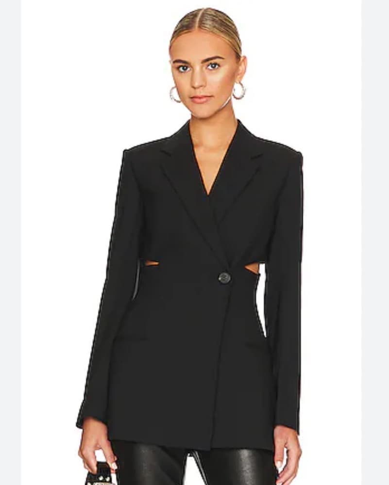 Black Cutout Blazer Mini Dress - Image 1