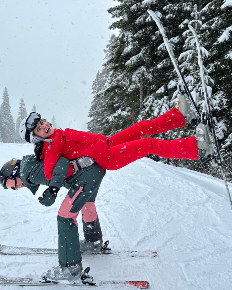 Red North Face Ski Jacket And Pants  - Image 3