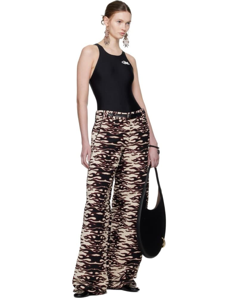 tory burch jacquard wide leg pants - Image 3