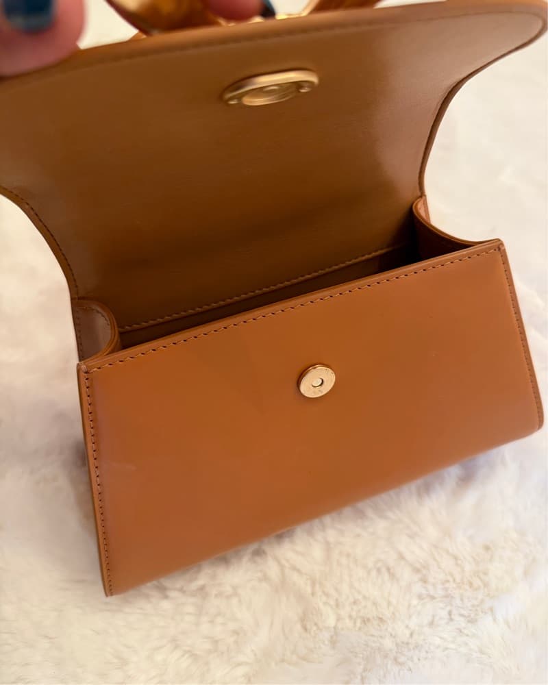 Self-Potrait Chic Leather Bow Satchel - Image 4