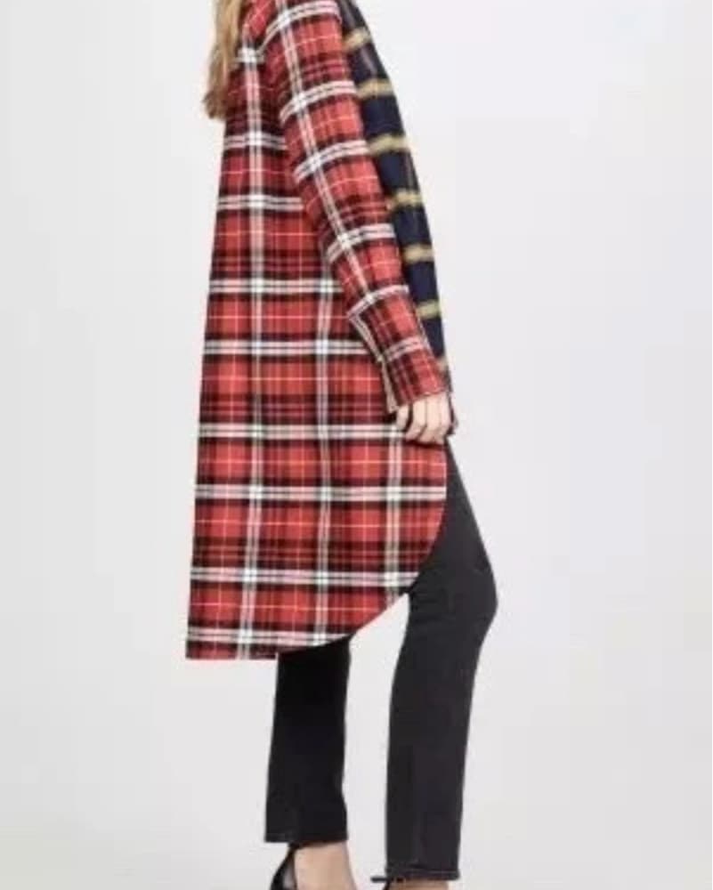 Monse Hi/Low Multi Plaid Shirt - Image 6