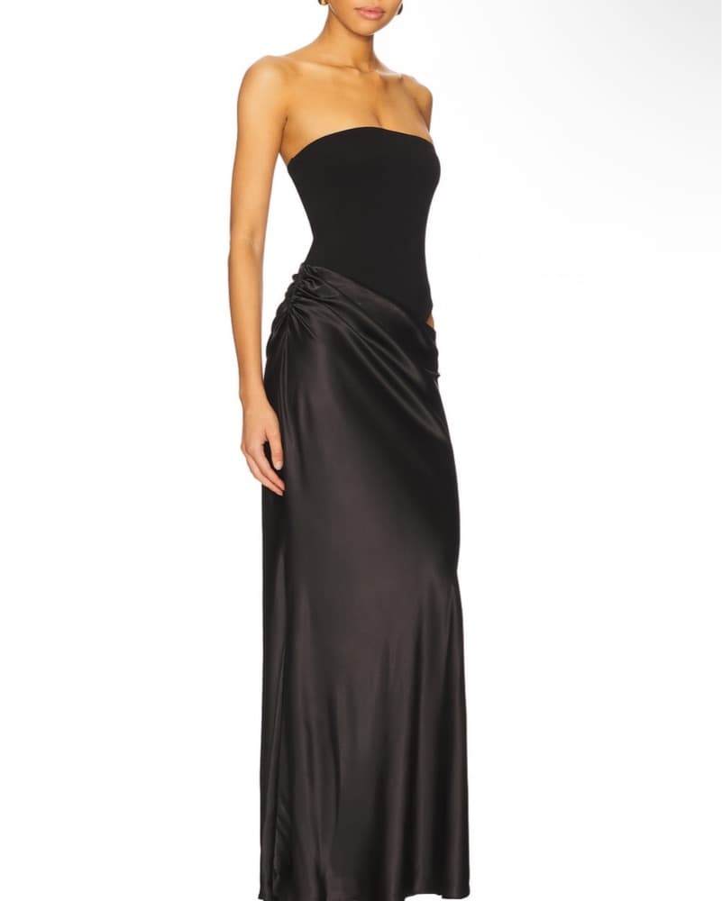 Revolve Black Strapless Dress - Image 2