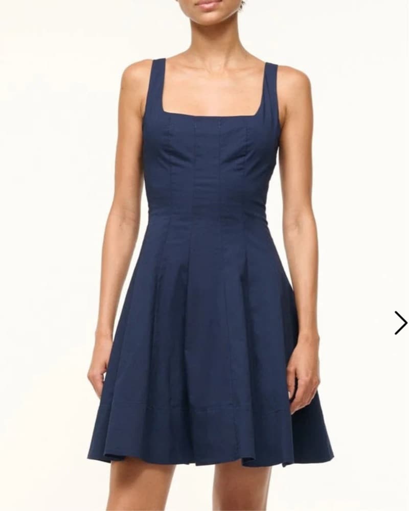 Staud Navy Blue Mini Dress - Image 1