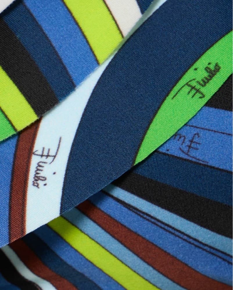 Pucci Ruffle Bikini in Verde & Avio - Image 4