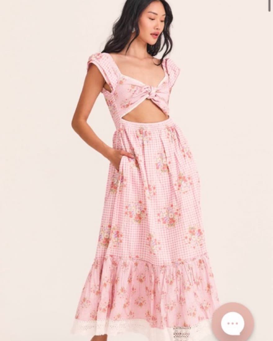 Loveshackfancy Cutout Tie Emeka Dress - Image 3