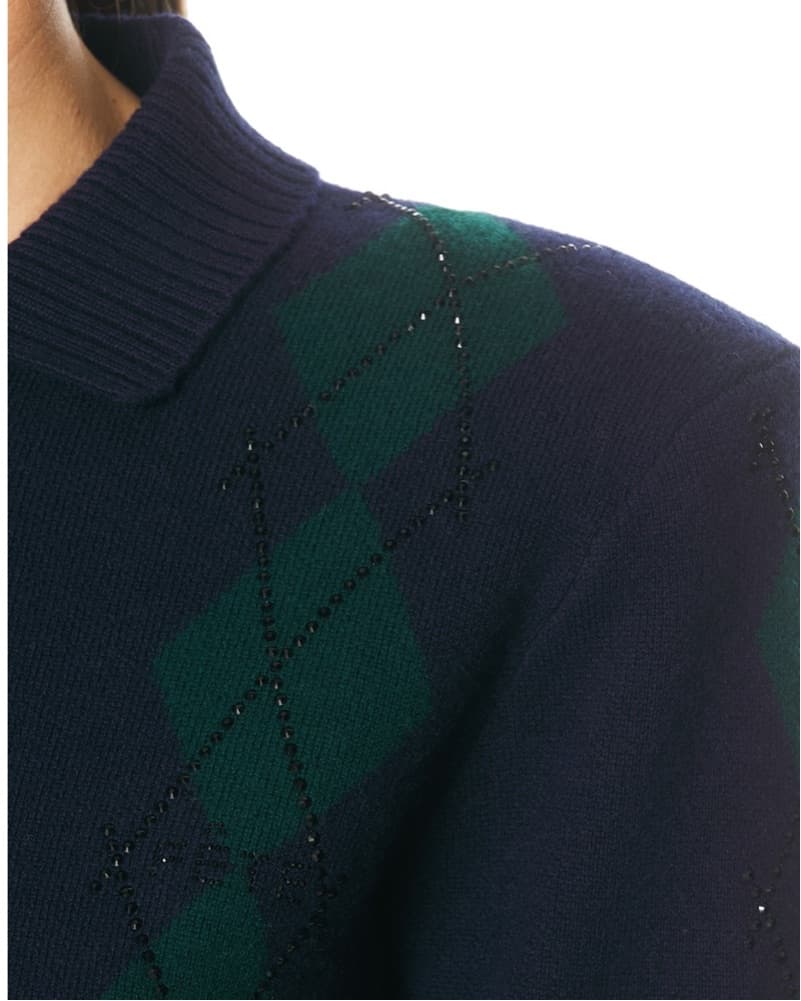 Cozy Argyle Knit Cardigan Set - Image 5