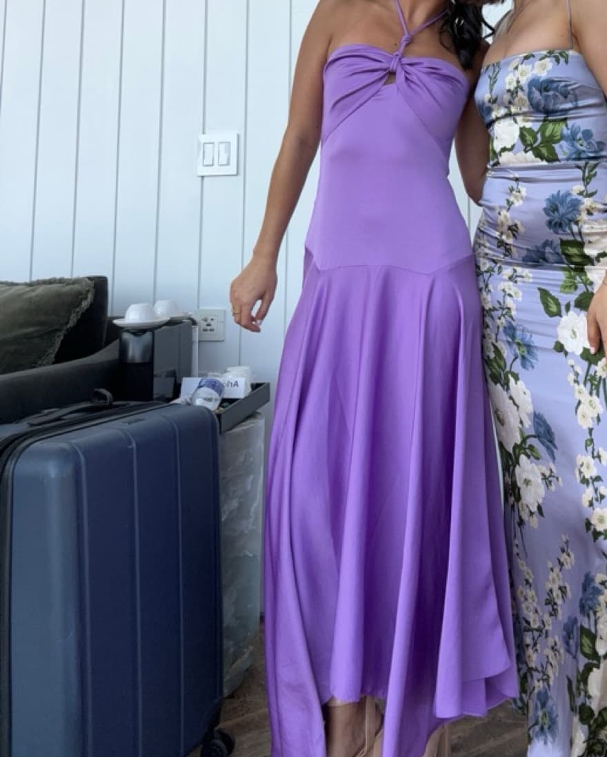 ALC Purple Halter Dress - Image 3