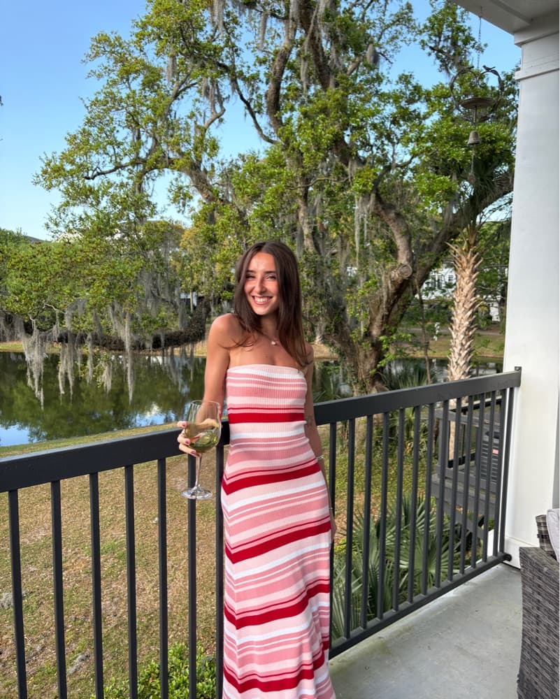 Chic Striped Maxi Dress - Image 1