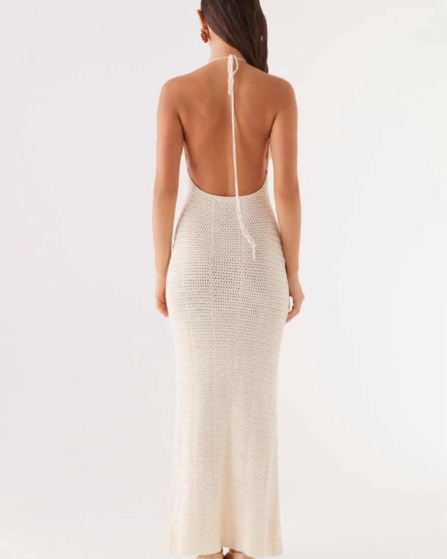 Elegant Crochet Maxi Dress - Image 5