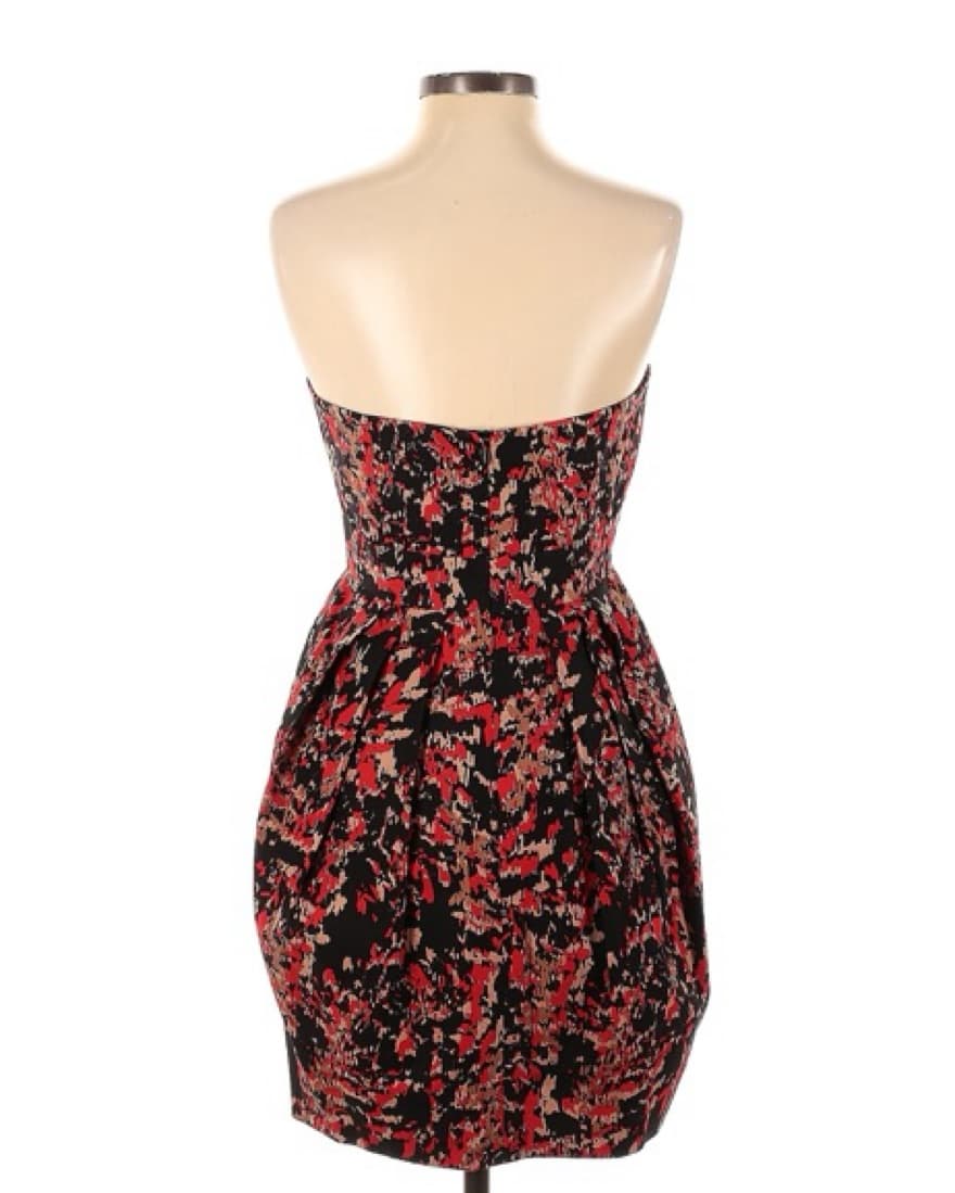  Floral Print Strapless Dress - Image 2