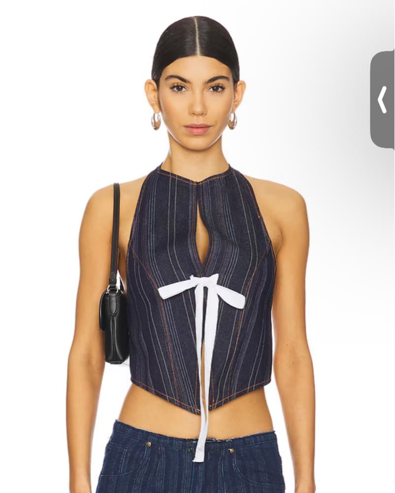 Lioness Denim Halter Top - Image 1