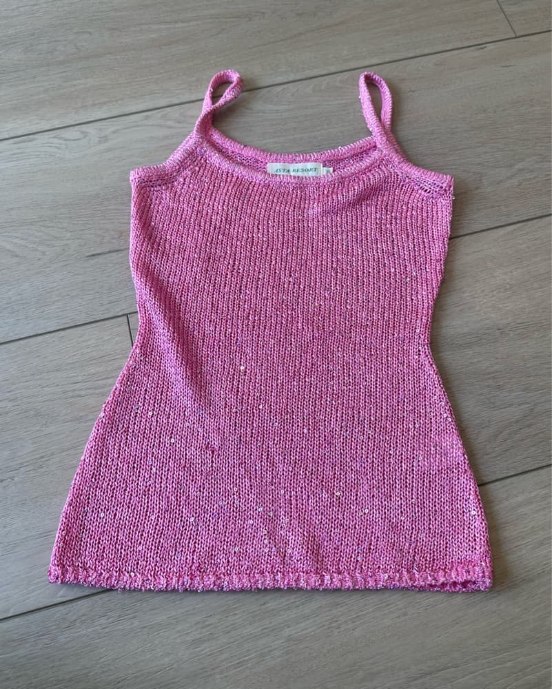 Asta Resort Pink Sparkly Top - Image 1