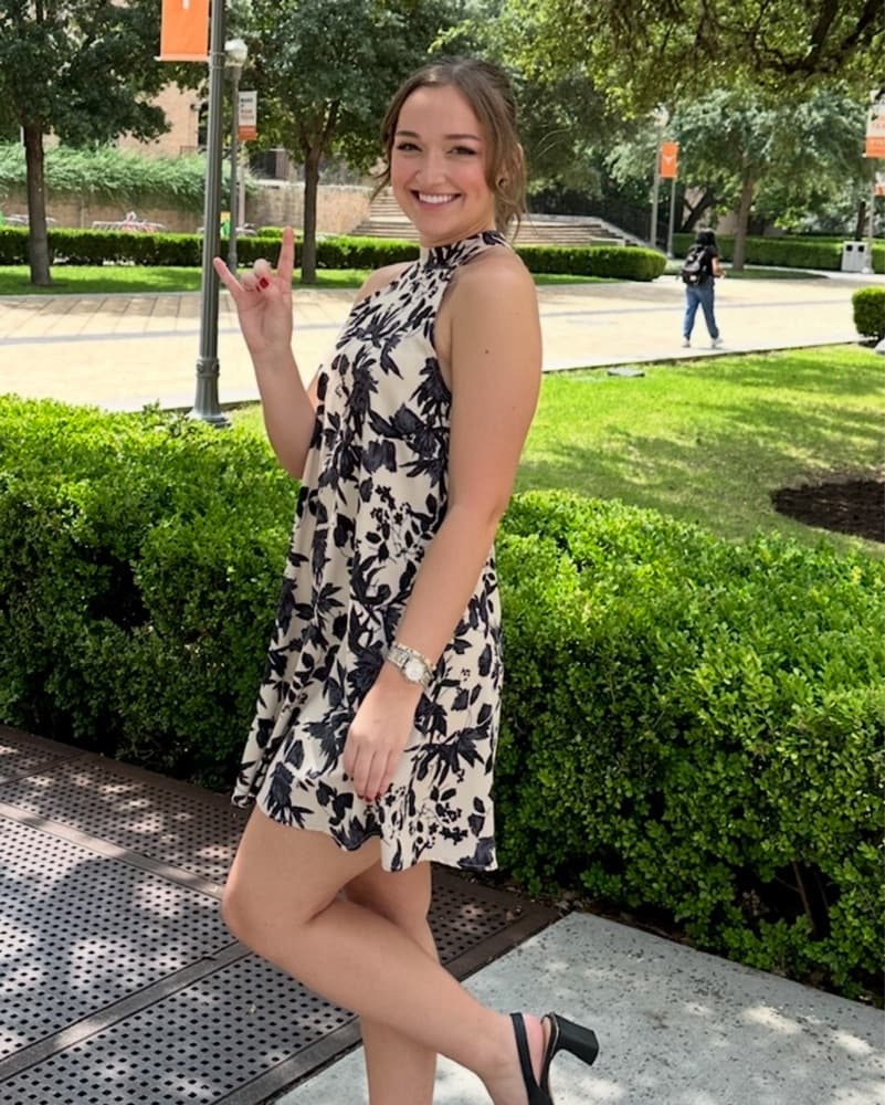 Preppy Floral Graduation Event Dress - Image 1