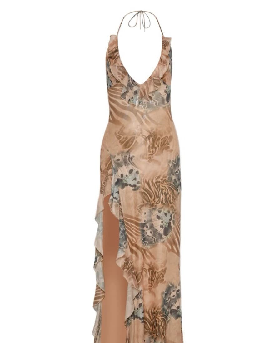 I.AM.GIA KIERRA MAXI DRESS - TAN BUTTERF - Image 2