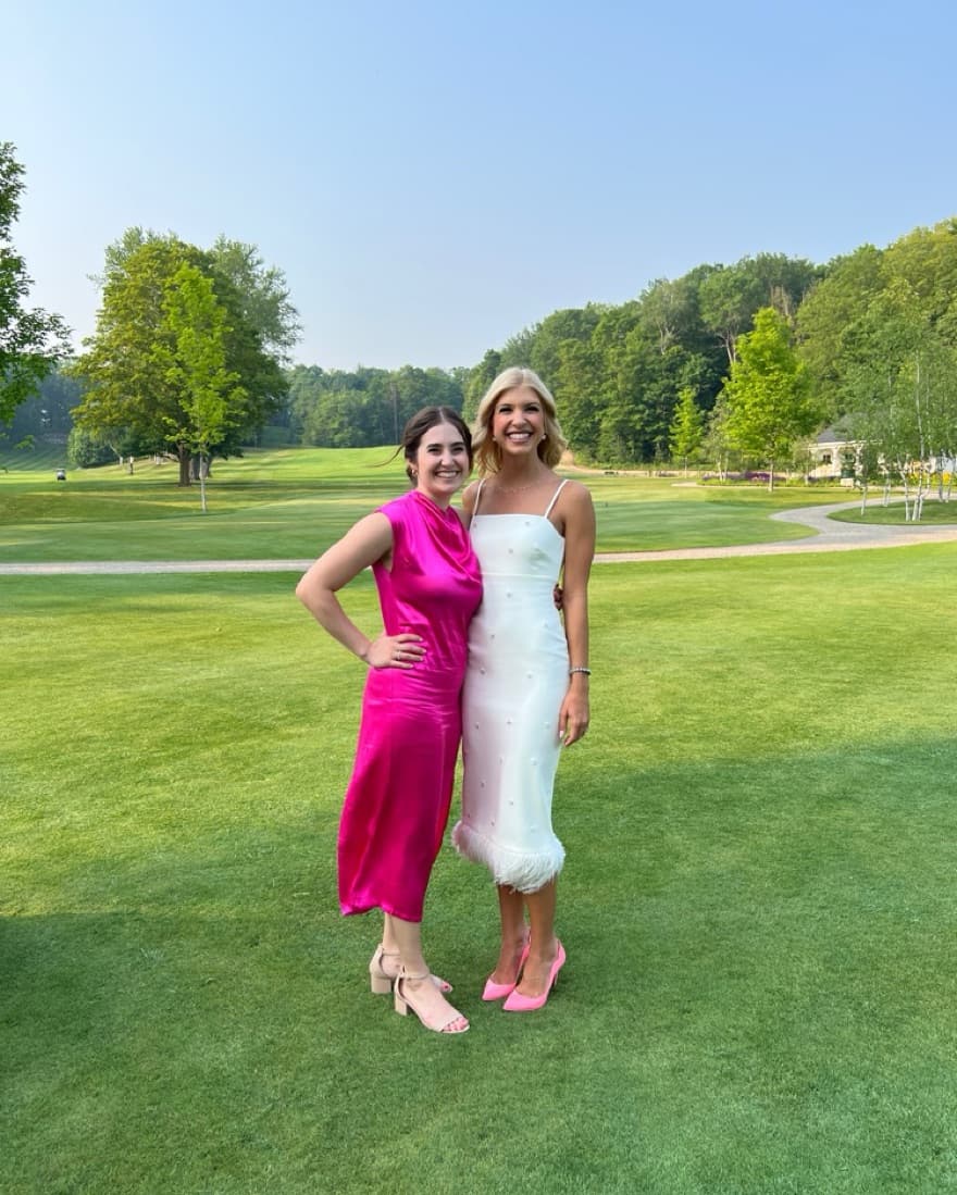 Hot pink ONE-SHOULDER DRESS - Image 3