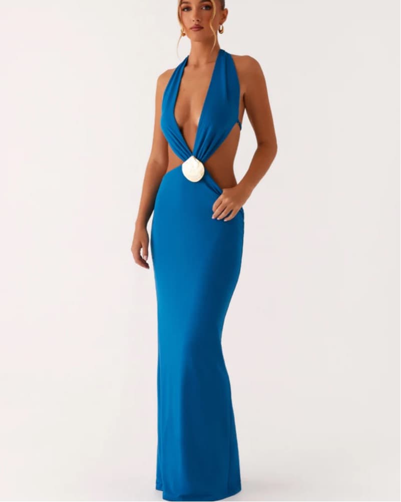 Peppermayo Blue Flossy Maxi Dress - Image 1