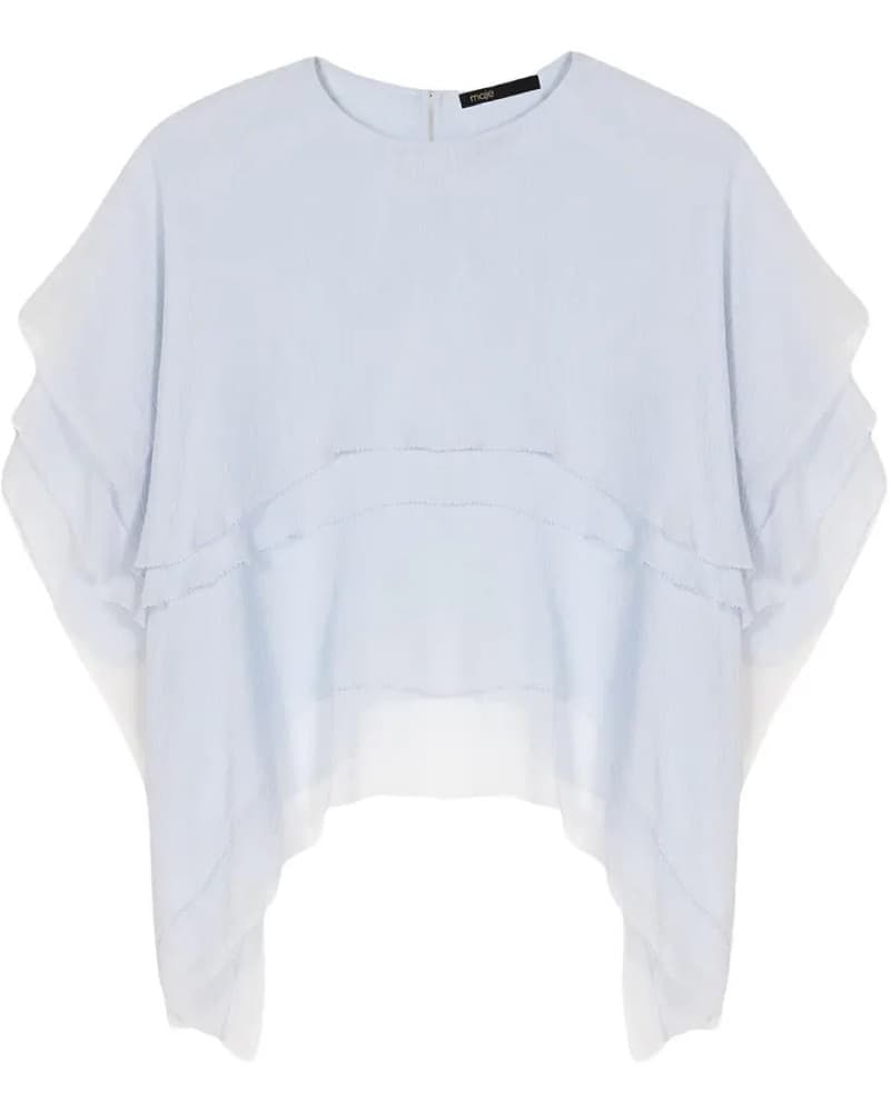 Maje Blue Chiffon Top - Image 4