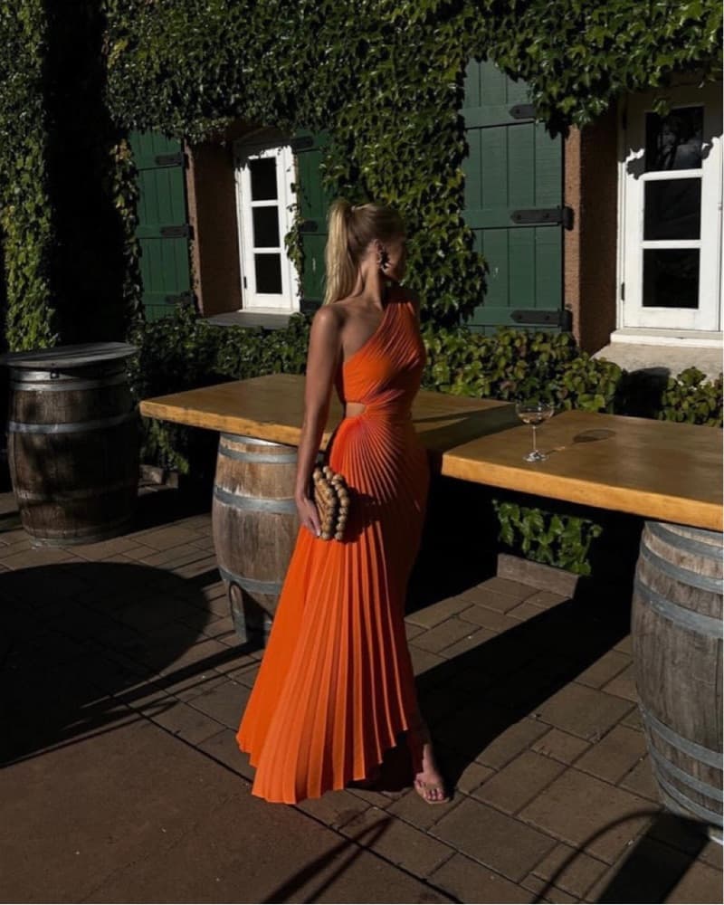 ALC Orange Delfina dress - Image 4