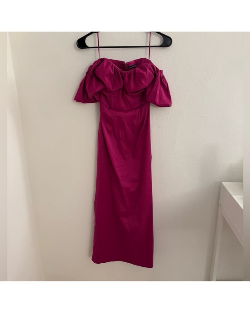 Abercrombie & Fitch Fuchsia Taffeta Off- - Image 4