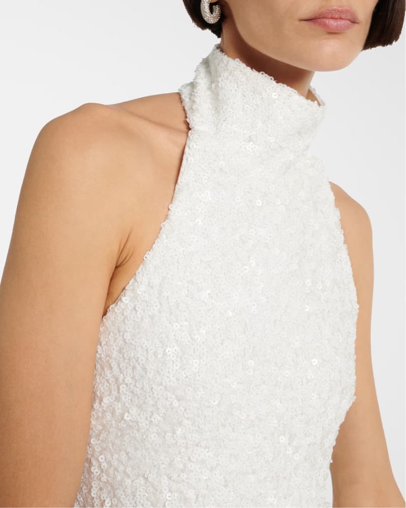 Sequined halter neck gown - Image 4