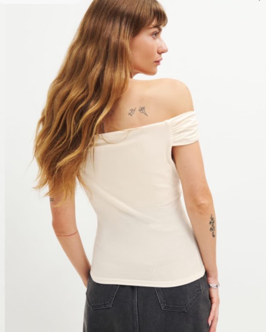 Reformation Cello Knit Top In Cream - Image 3