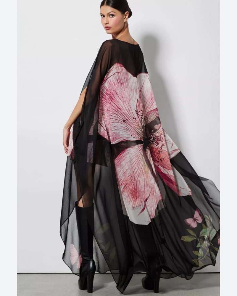 Alice & Olivia Linn Cape Maxi Dress - Image 3