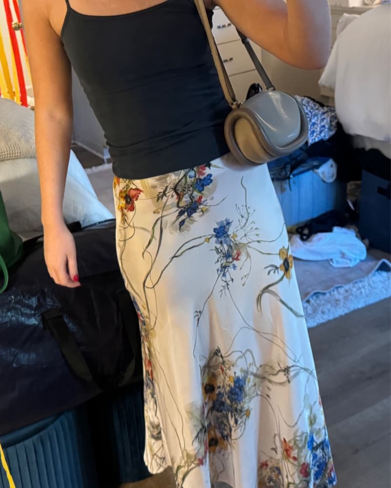 Floral Silk Skirt  - Image 1