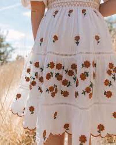 Smocked Flower Dress - Image 3