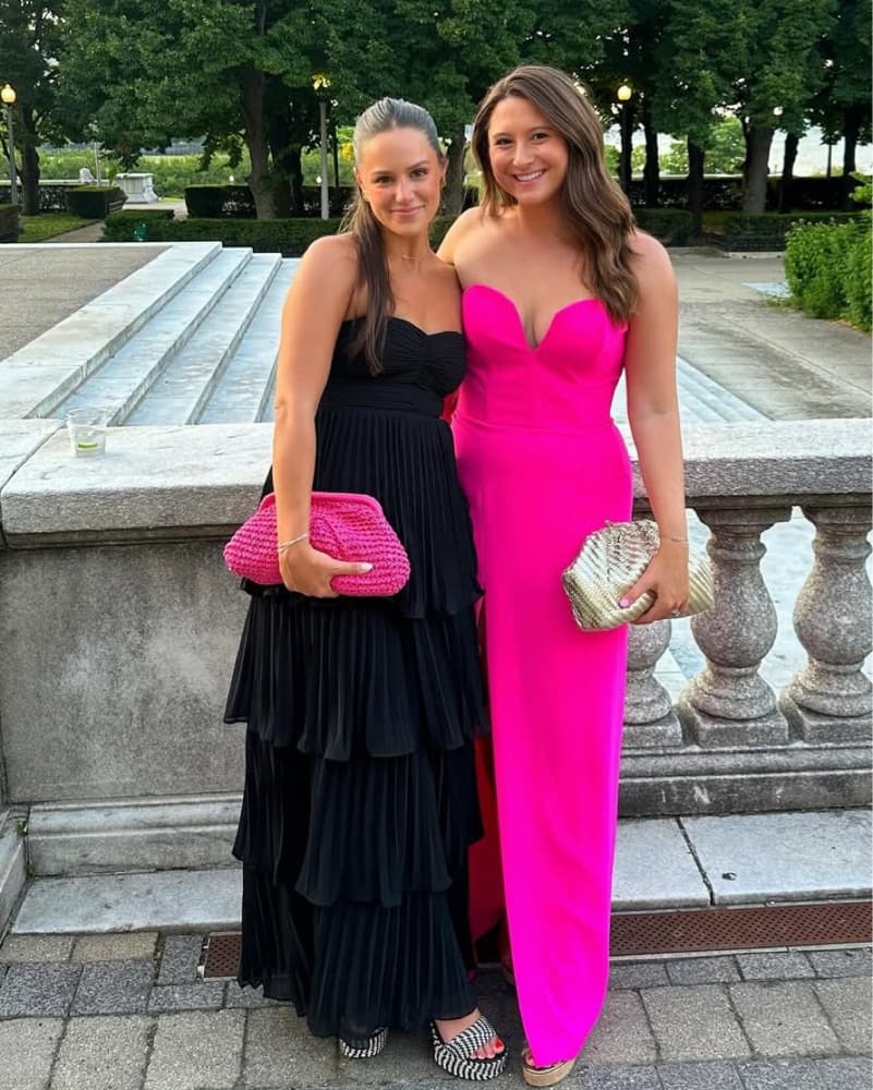 Lulus Black Tiered Pleated Maxi Dress - Image 3