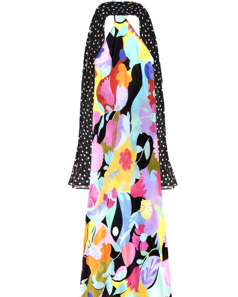 Rixo Tulip Scarf Silk Tulip Midi Dress - Image 4