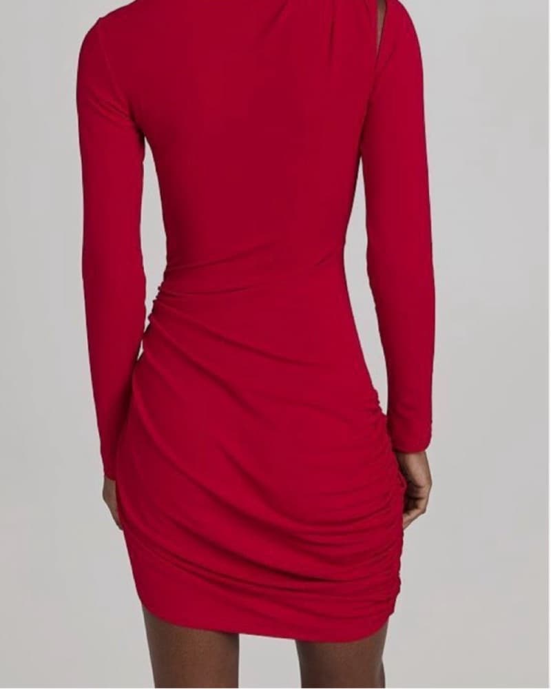 Monse Red Party Dress With Ruching  - Image 2