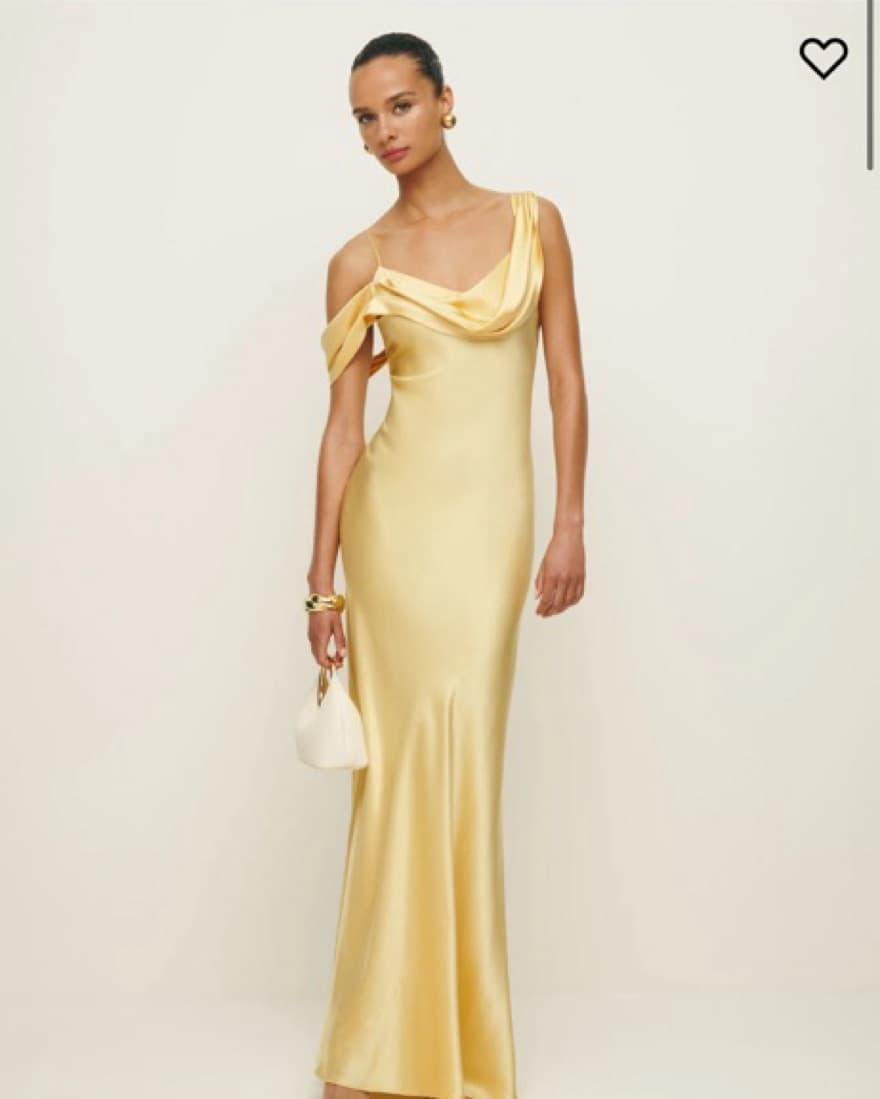 Reformation Yellow Long Dress - Image 4