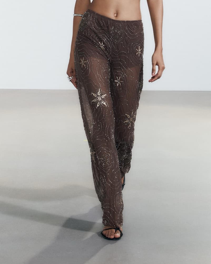 Beaded sequins pants - Image 1