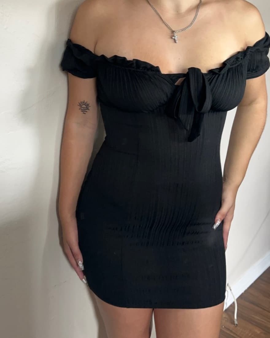 black bodycon dress - Image 1