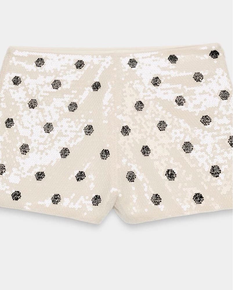 Sequin Polkadot Mini Shorts  - Image 2