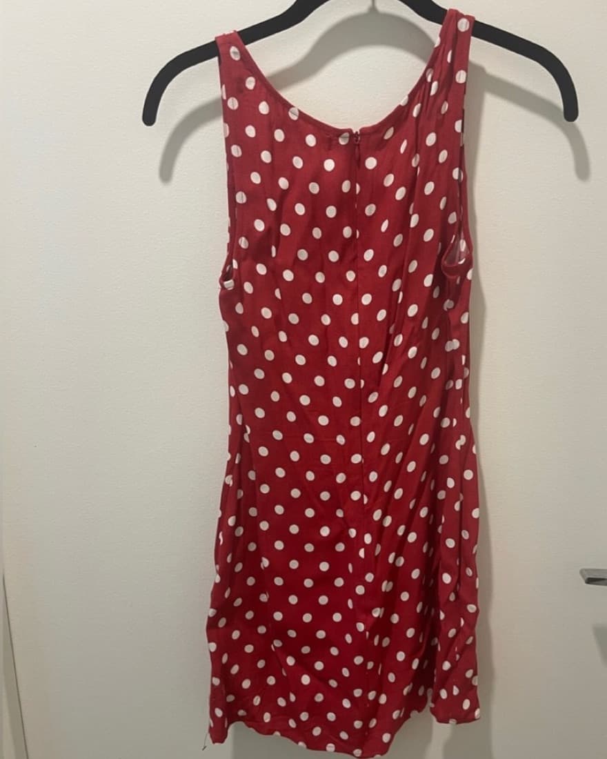 Reformation Red And White Polkadot Dress - Image 3