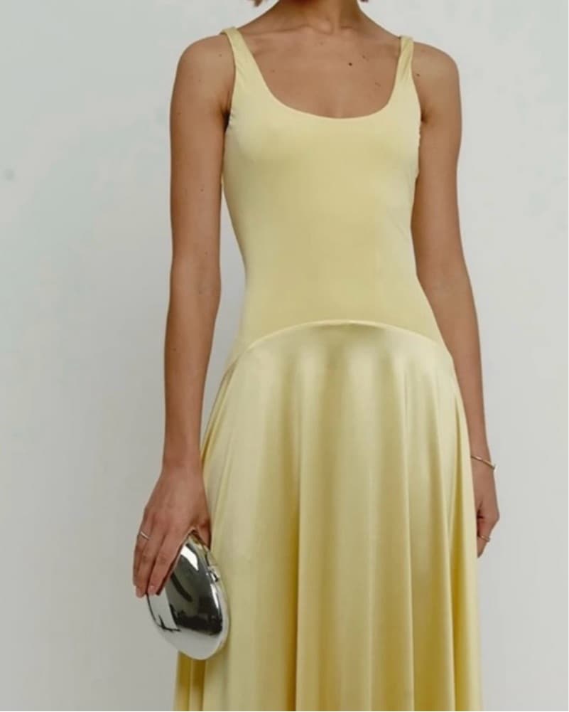 Rare London Butter Yellow Drop Waist  - Image 1