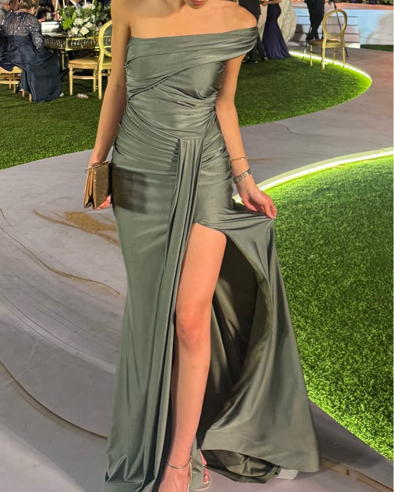 Green wedding guest dress - Image 4