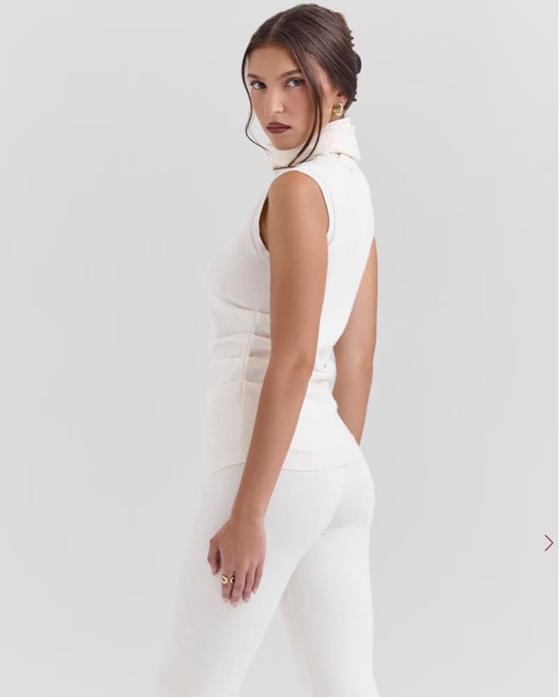 Clementine Cashmere Draped Top & Scarf - Image 5