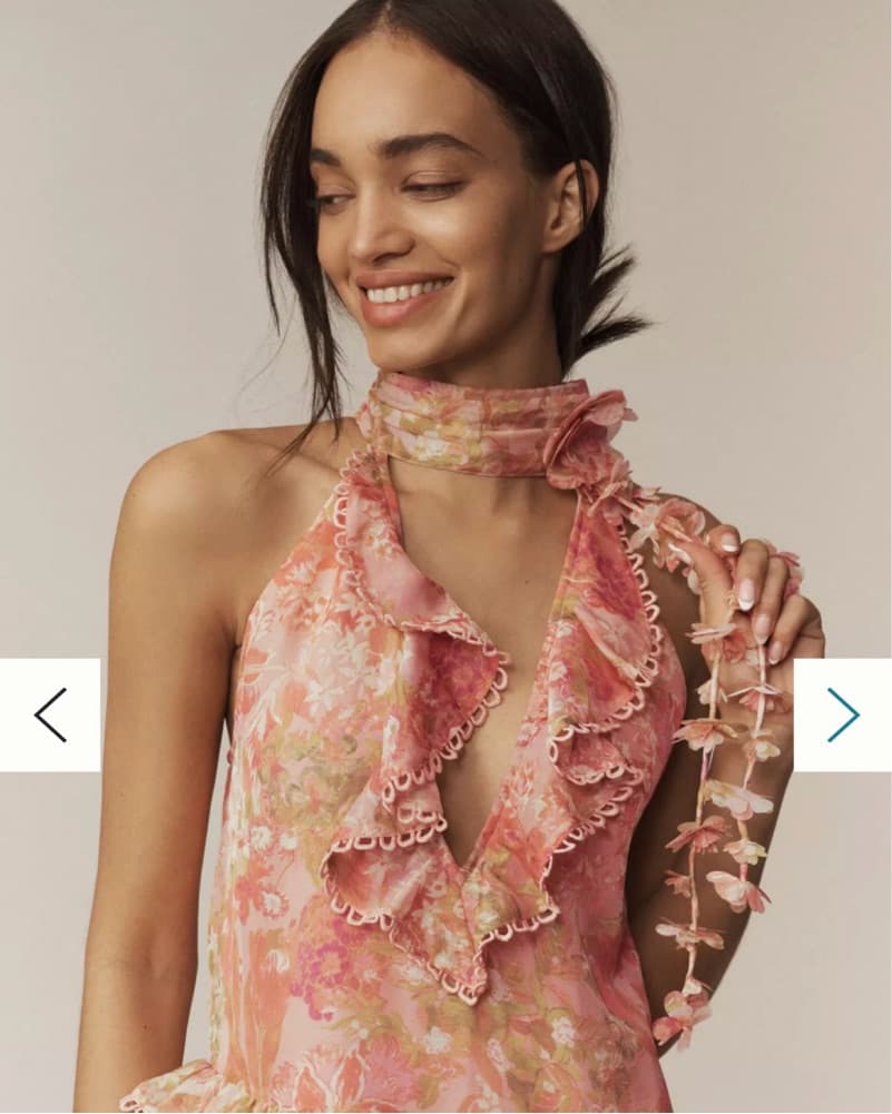 BHLDN Landon Organza 3D Ruffle Maxi Dres - Image 3