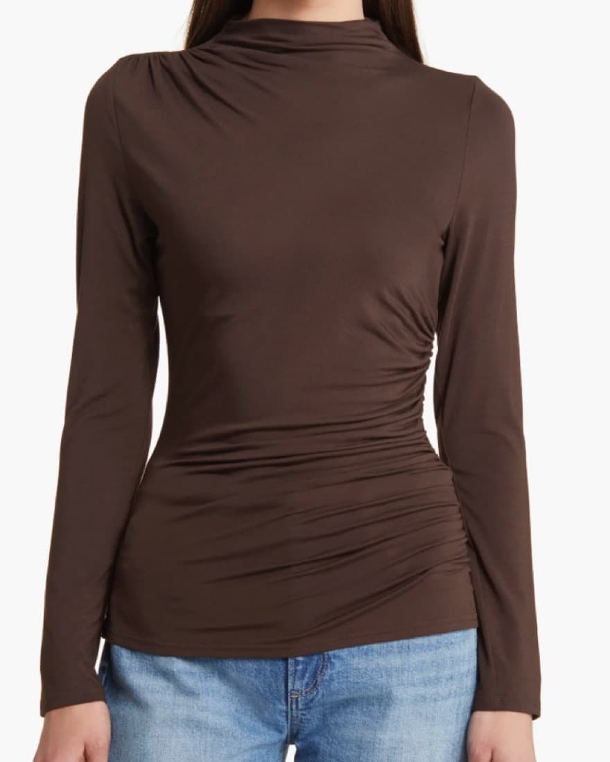 Rails - Brown Long Sleeve Top - Image 1