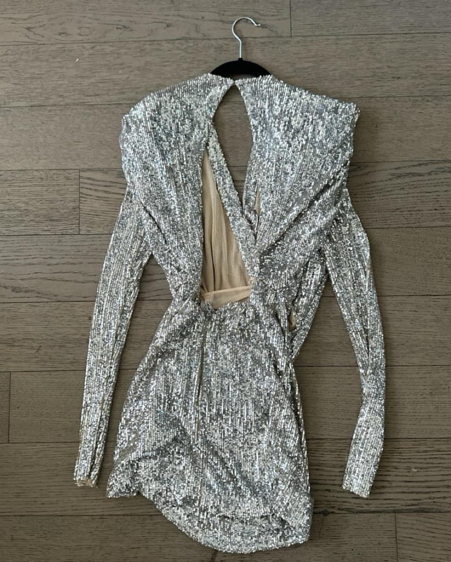 Raissa Vanessa Sequined Backless Dress - Image 4