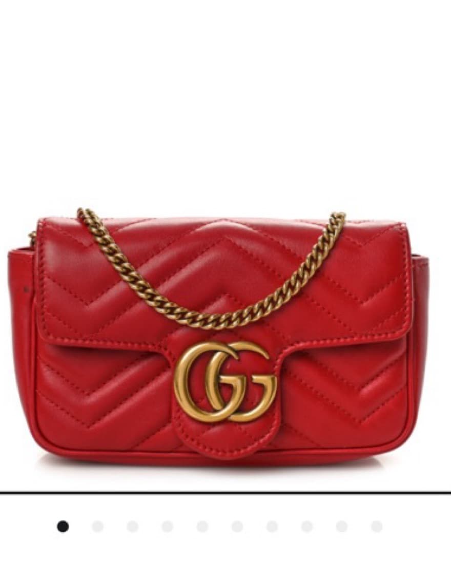Gucci Super Mini Red Marmont - Image 2