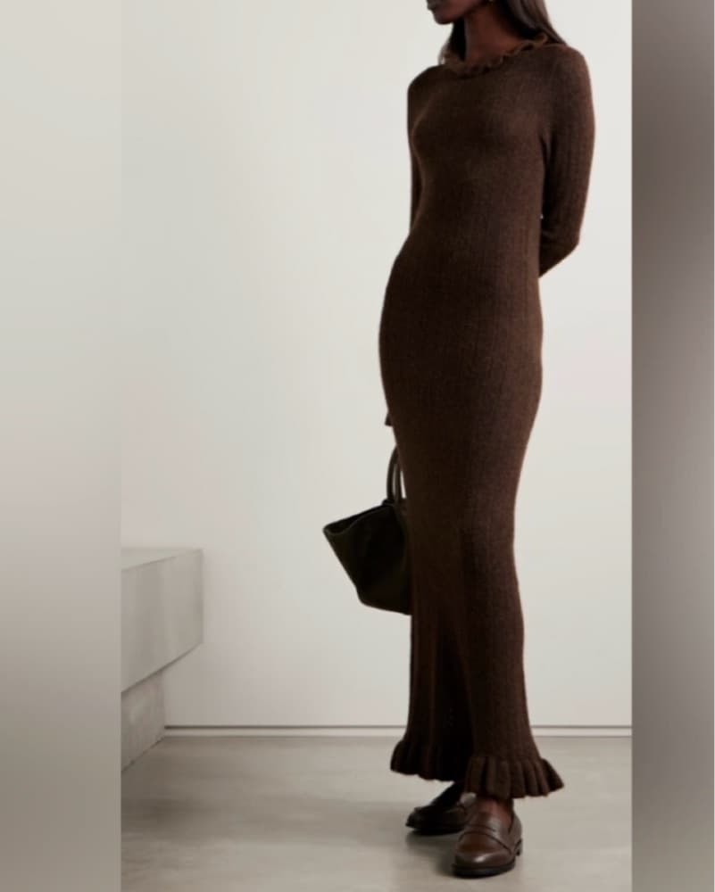 DOEN Estella Maxi Dress Brown Size Small - Image 3