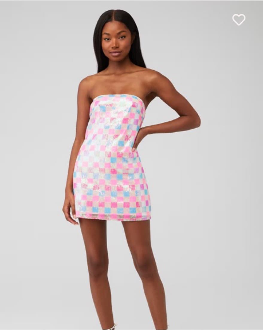 Show Me Your Mumu Checkered Strapless M  - Image 2