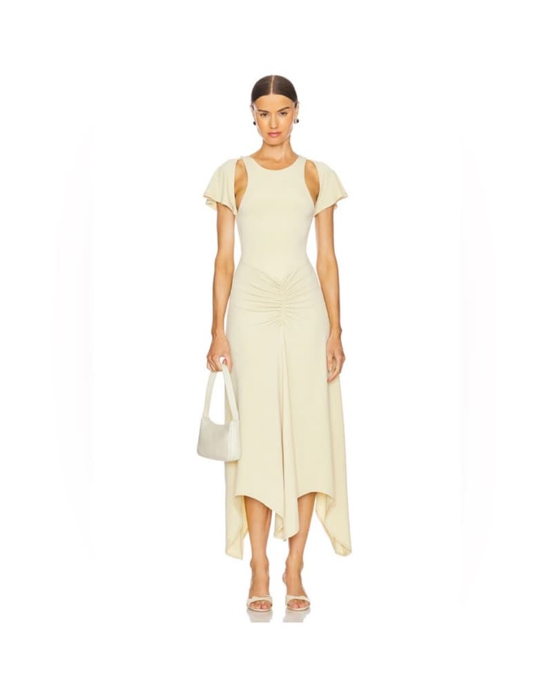 WeWoreWhat Ruched Midi Dress - Image 1